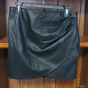 Black Faux Leather mini skirt